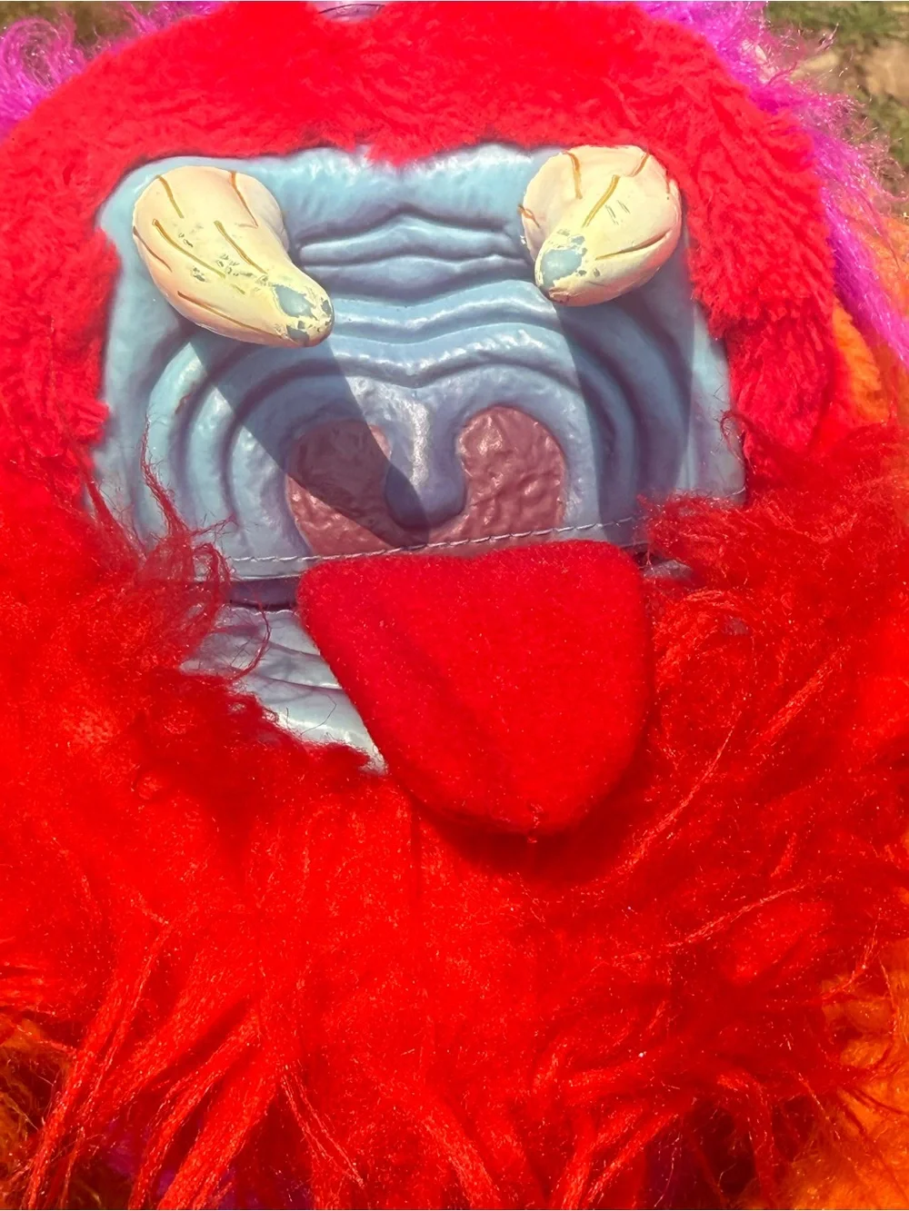 Vintage 1986 My Pet Monster GWONK Hand Puppet Plush Orange AmToy 80s Toy RARE